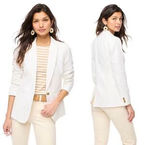 J Crew Blazer 0 Linen White